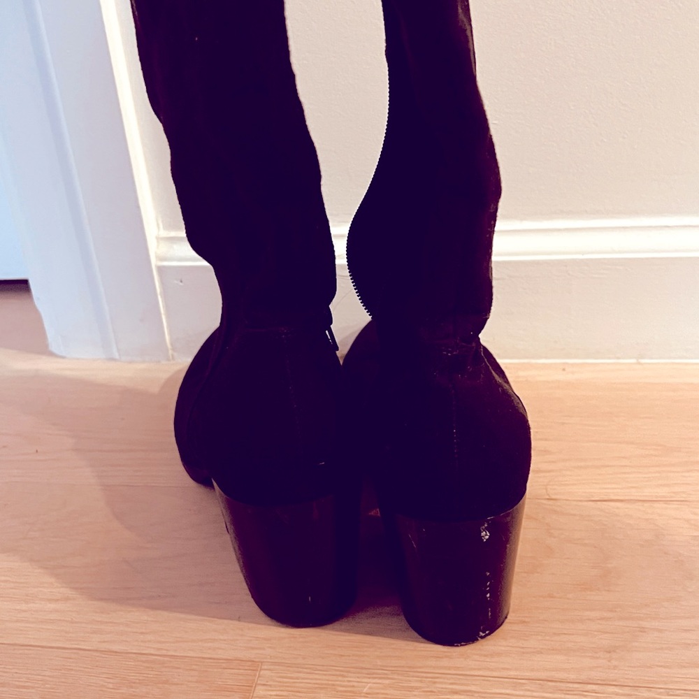 Brash Knee High Black Boots - Picture 2 of 5
